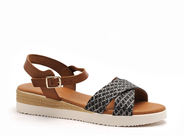 Eva frutos nu pieds plats femme 4278 noir