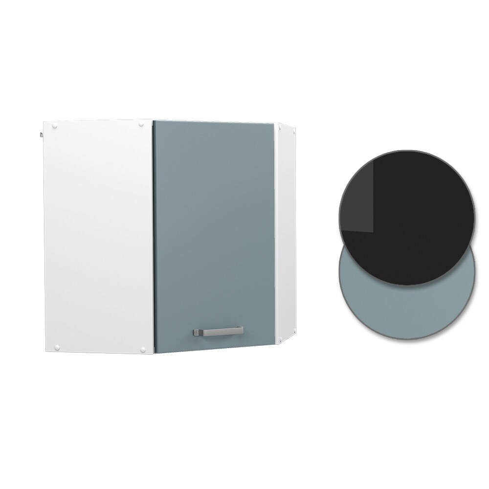 Vicco Eckhängeschrank Küchenschrank R-Line Solid Weiß Blau Grau 57 cm modern