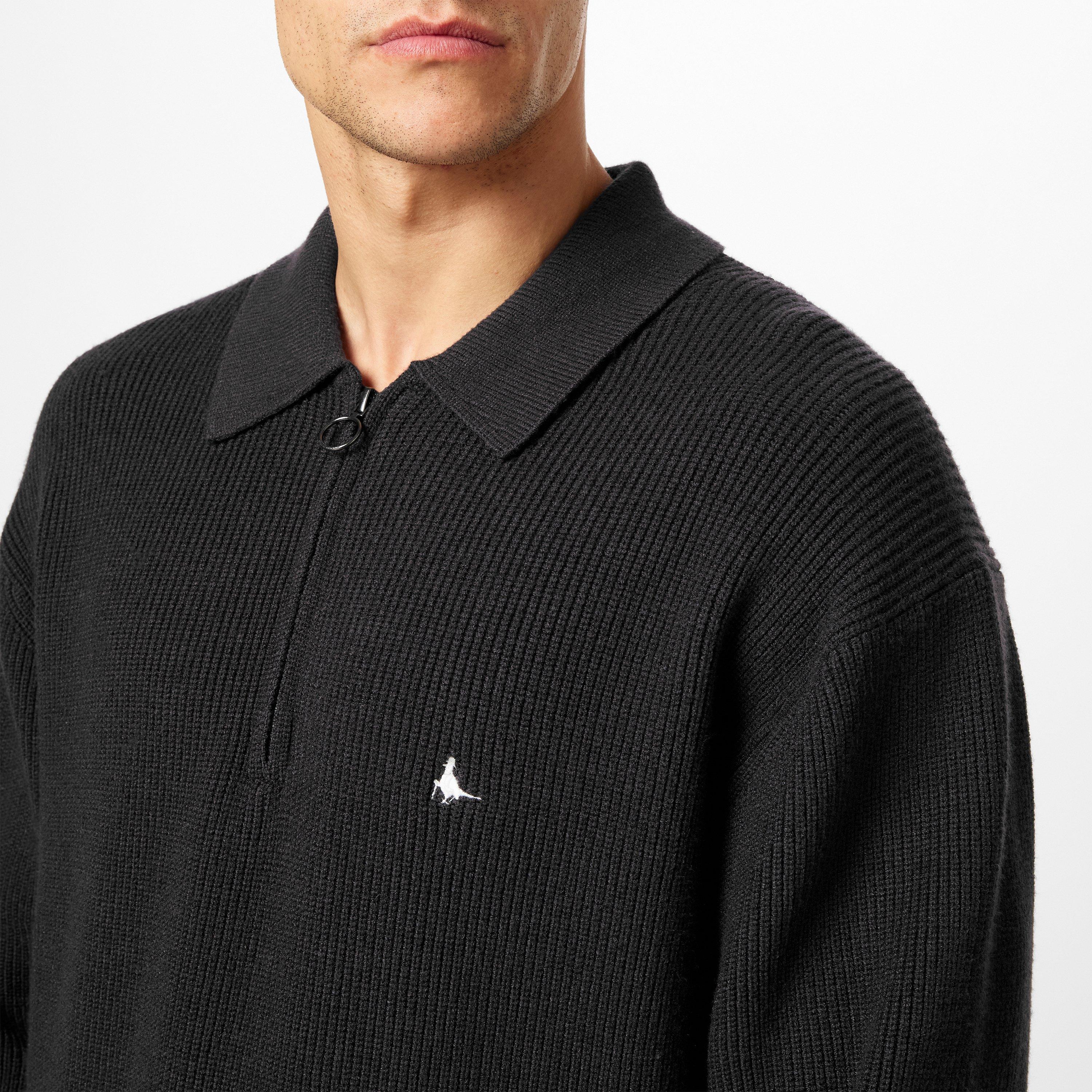 Jack Wills JW Quarter Zip Rib Jumper