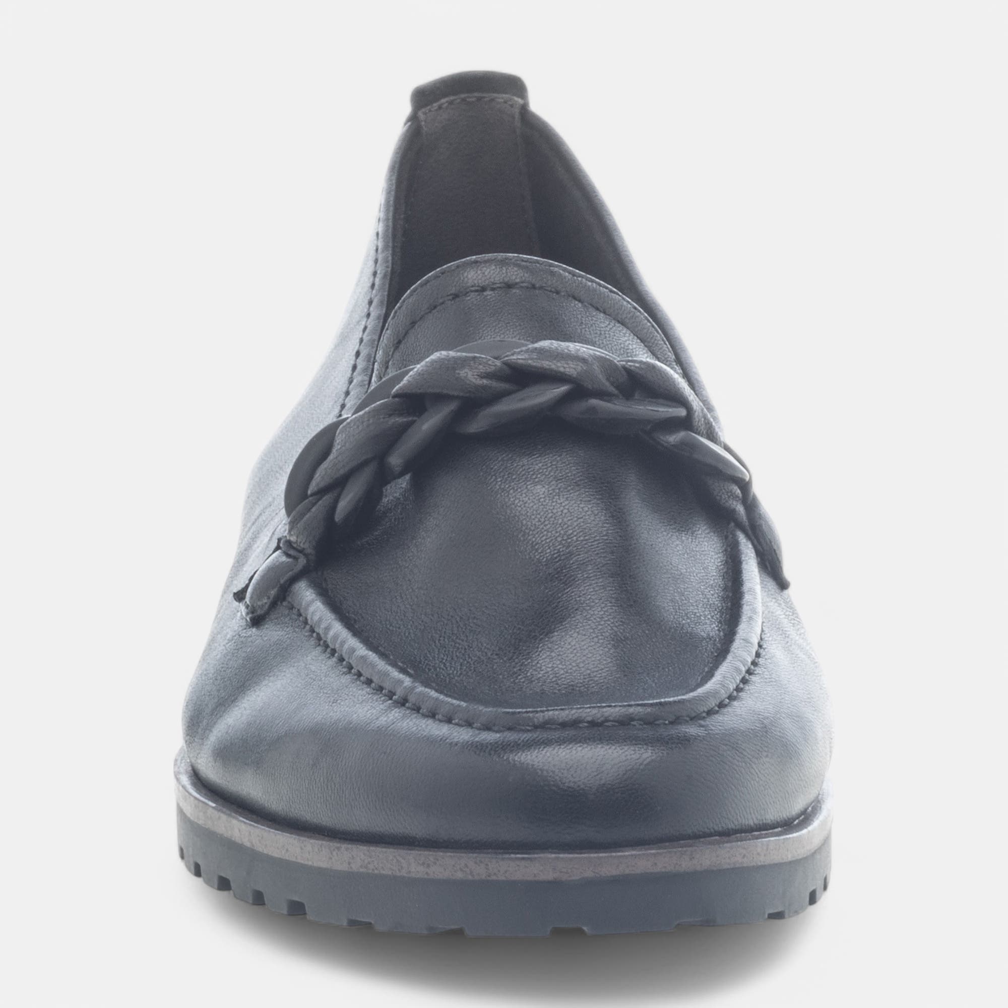 Mocassins Femme en cuir noir