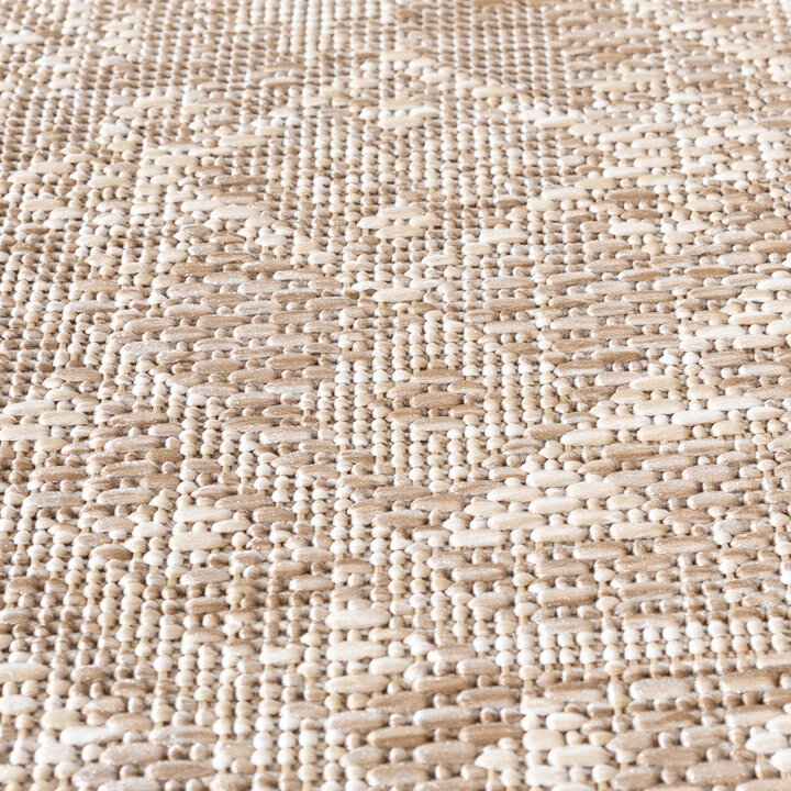 Rond jute buitenkleed - Atlas Aztec Bruin/Creme