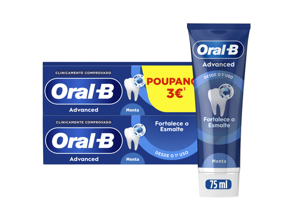 PASTA DENTIFRICA ORAL-B ADVANCED ESMALTE MENTA 2X75ML