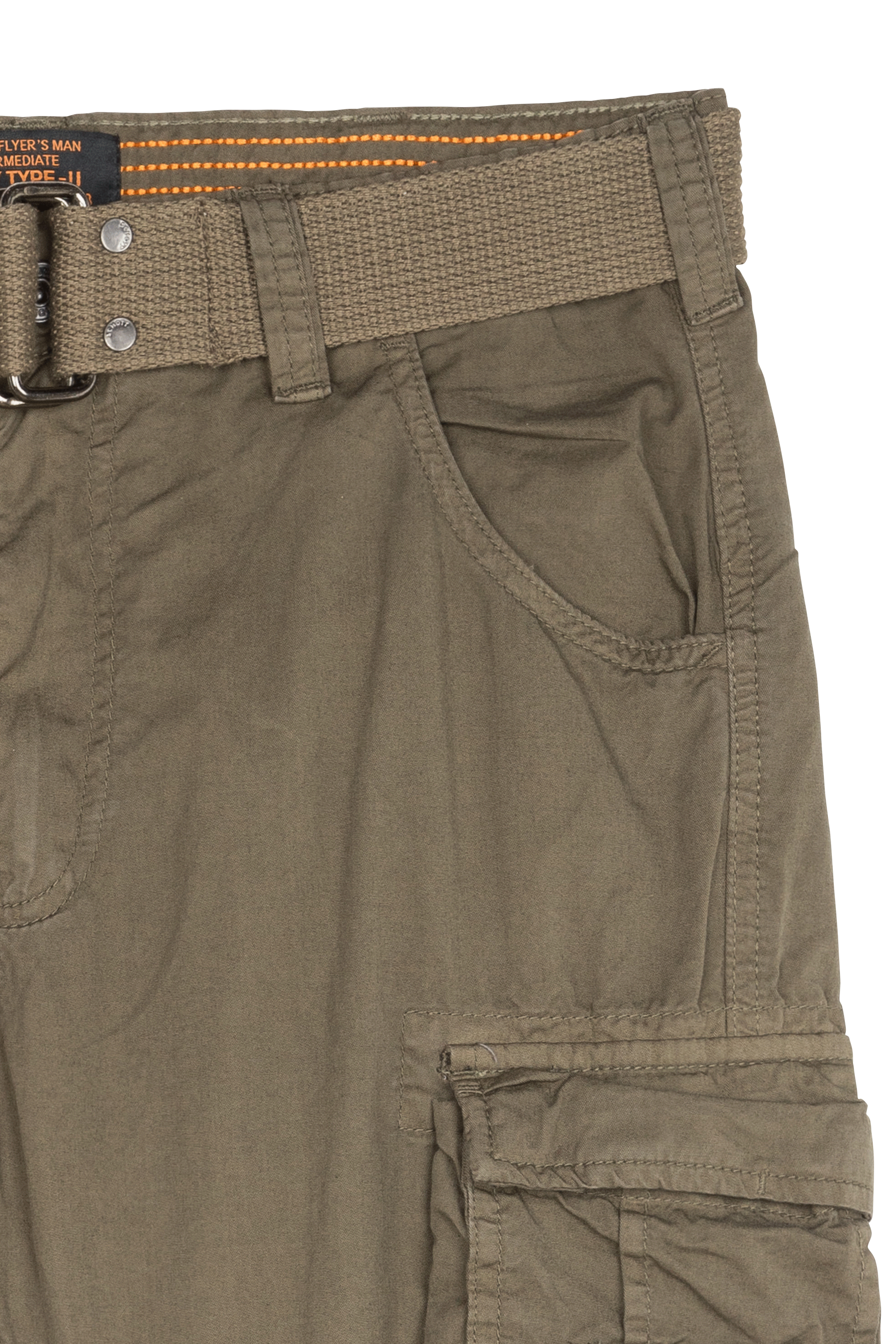 SCHOTT Pantalon treillis ceinturé  Kaki