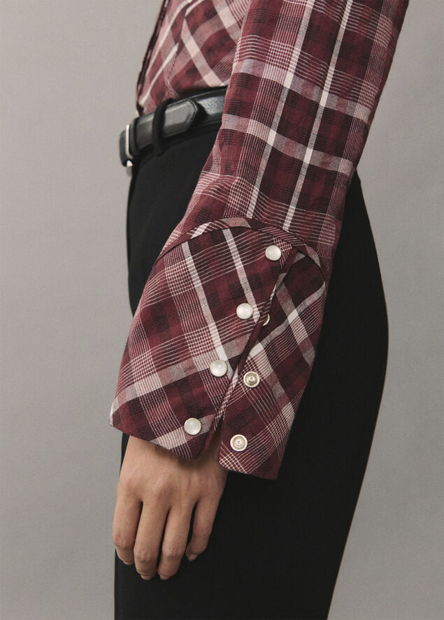 MANGO Check cotton shirt 78