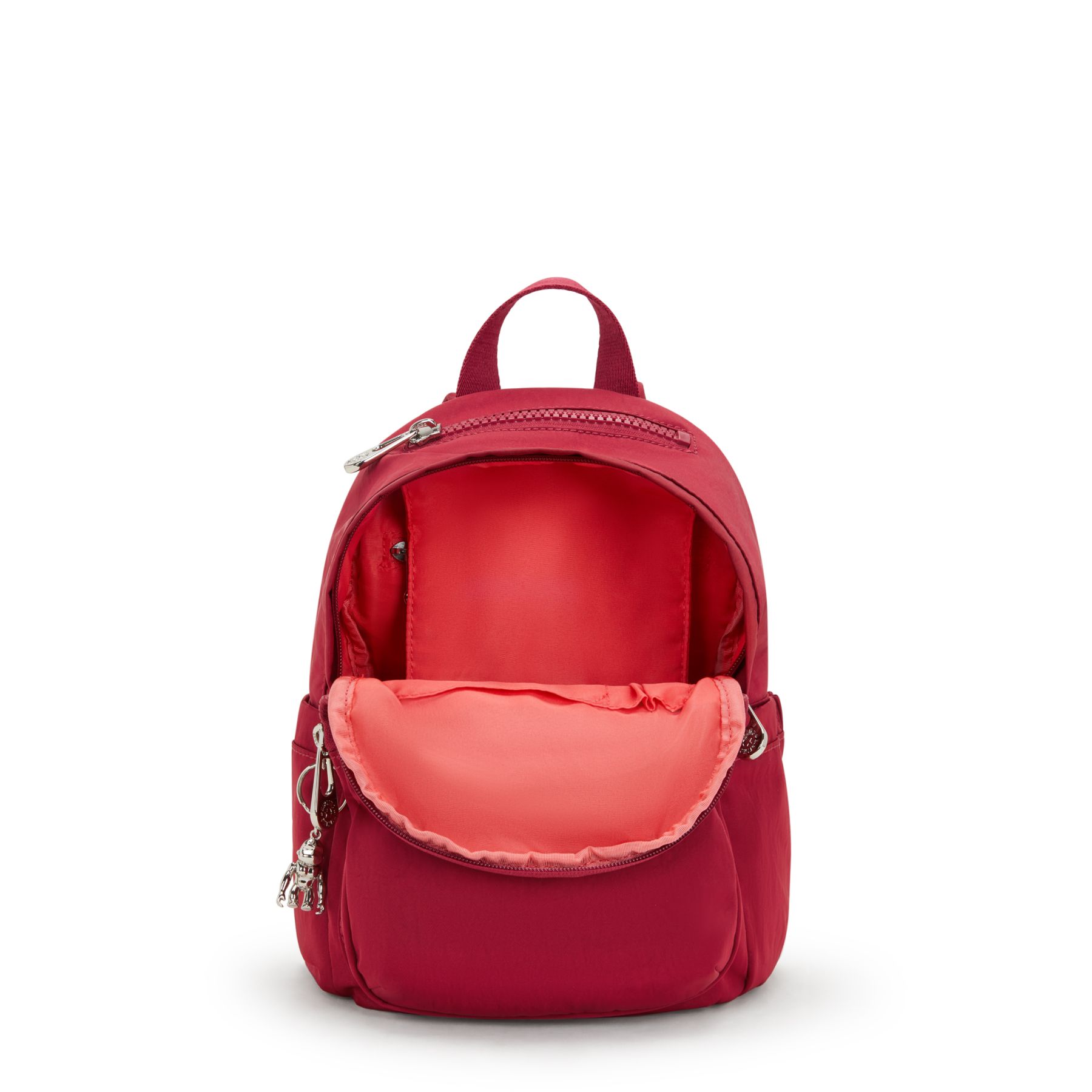 DELIA MINI Petit Sac à Dos avec Poche Frontale et Poignée Supérieure - Red Red Wine