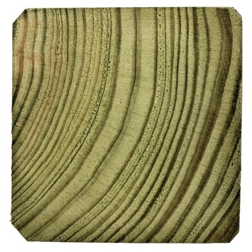 Tuinpaal vierkant grenen ca. 6,8 x 6,8 cm, lengte ca. 240 cm