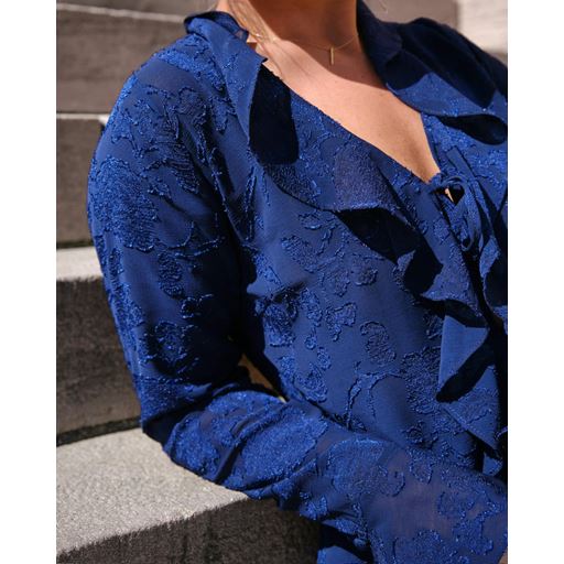 Neo Noir Anika Burnout Bluse, Navy, 34