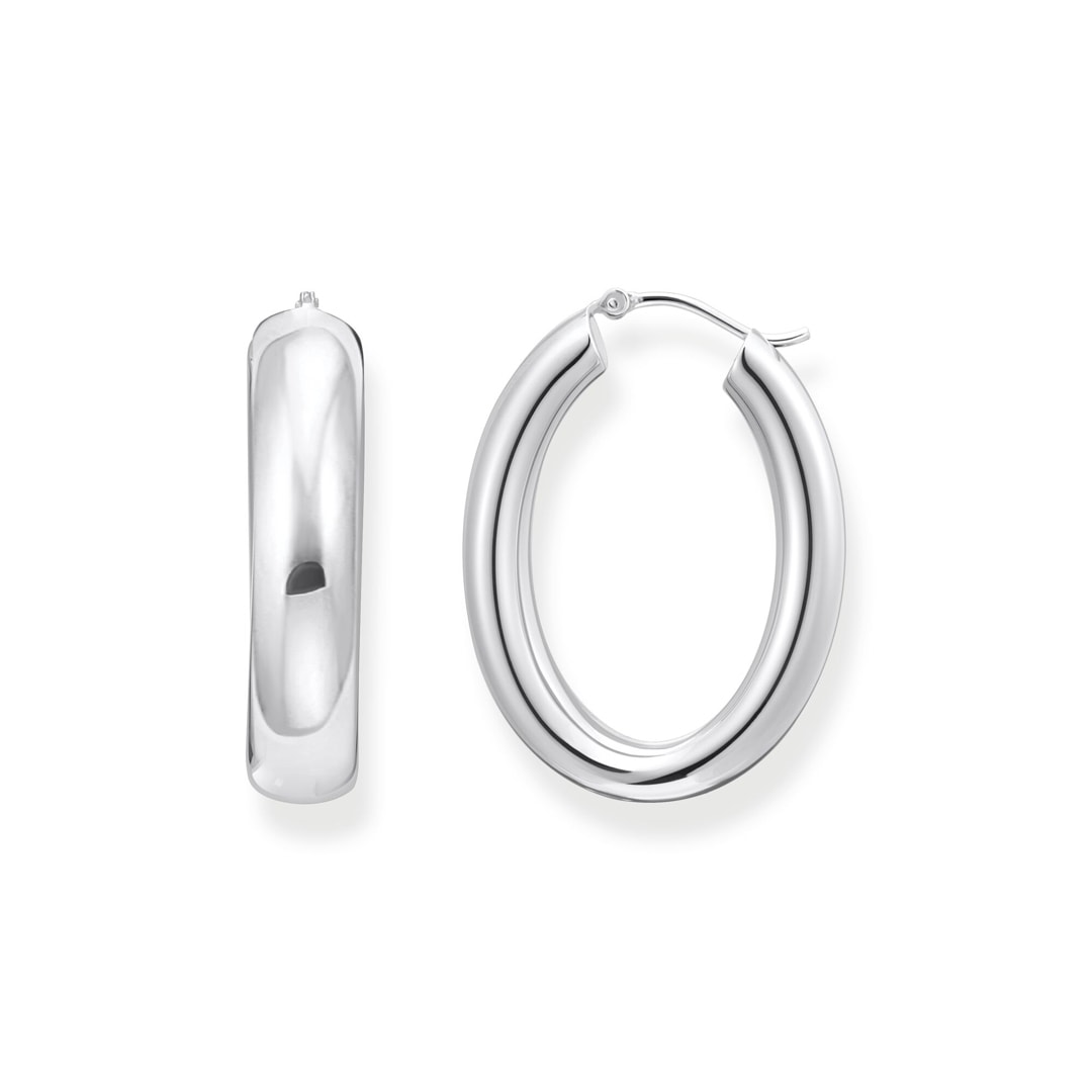Thomas Sabo Hoop Earrings Grosse Creolen Chunky Silber