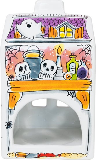 Blond Amsterdam waxinelichthouder Halloween 8 x 8 x 14 cm