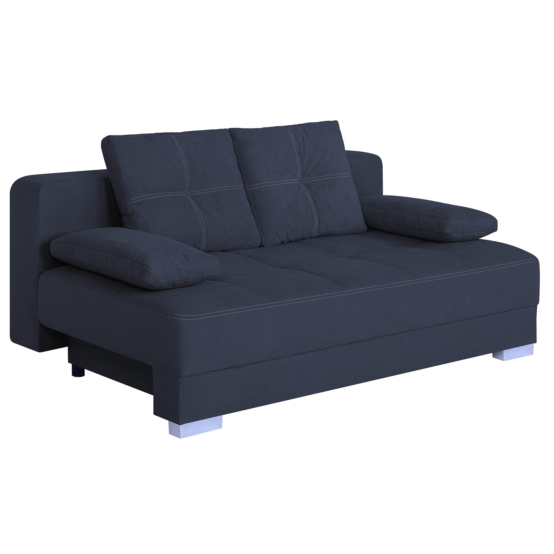 Schlafsofa - deep blue - mit Staukasten - Dauerschläfer