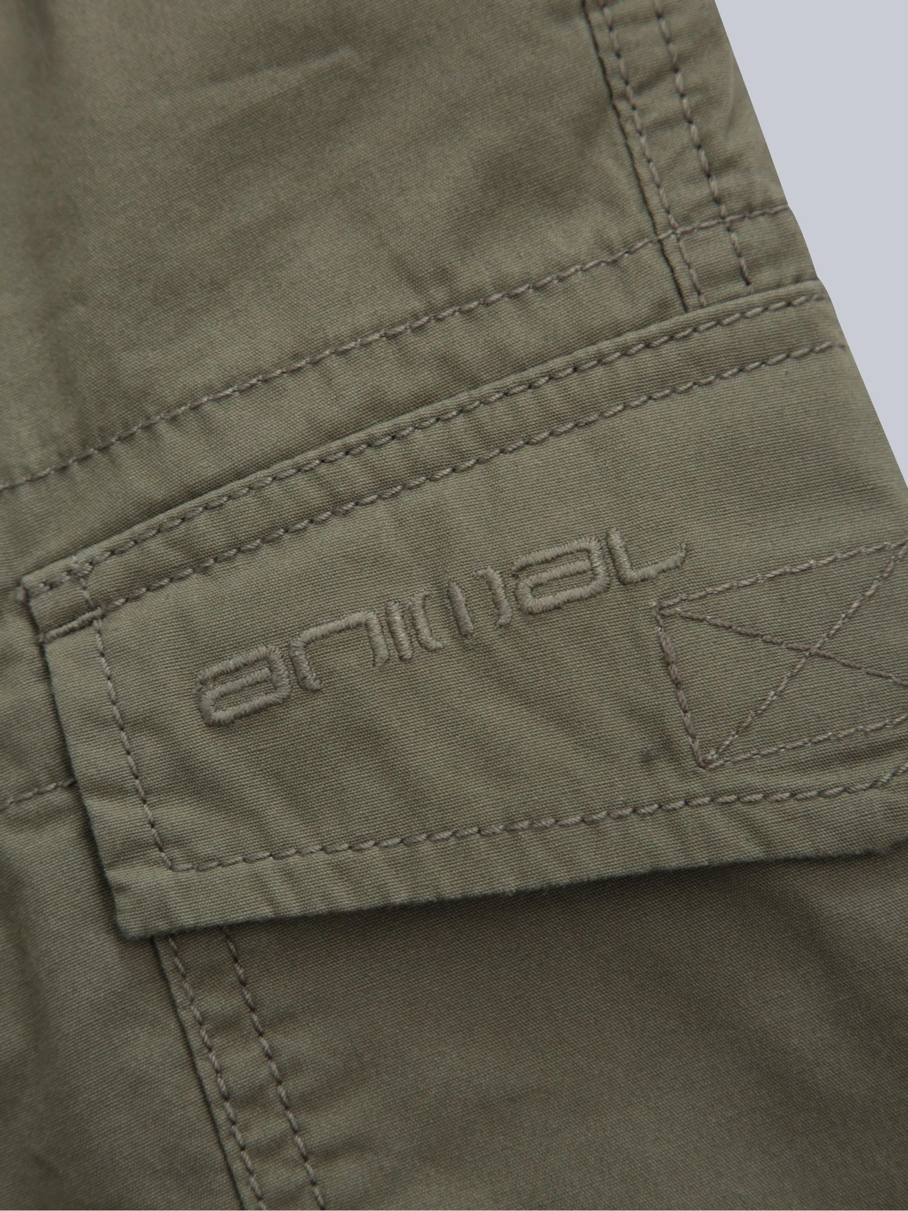 Groen - Animal Mens 100% Cotton Atlantis Cargo Shorts