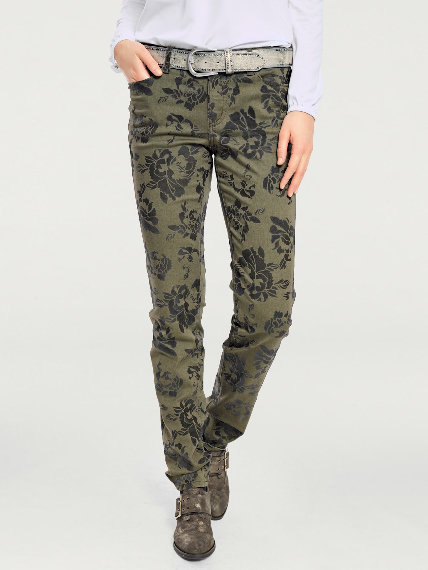 Pantalon imprimé coupe skinny