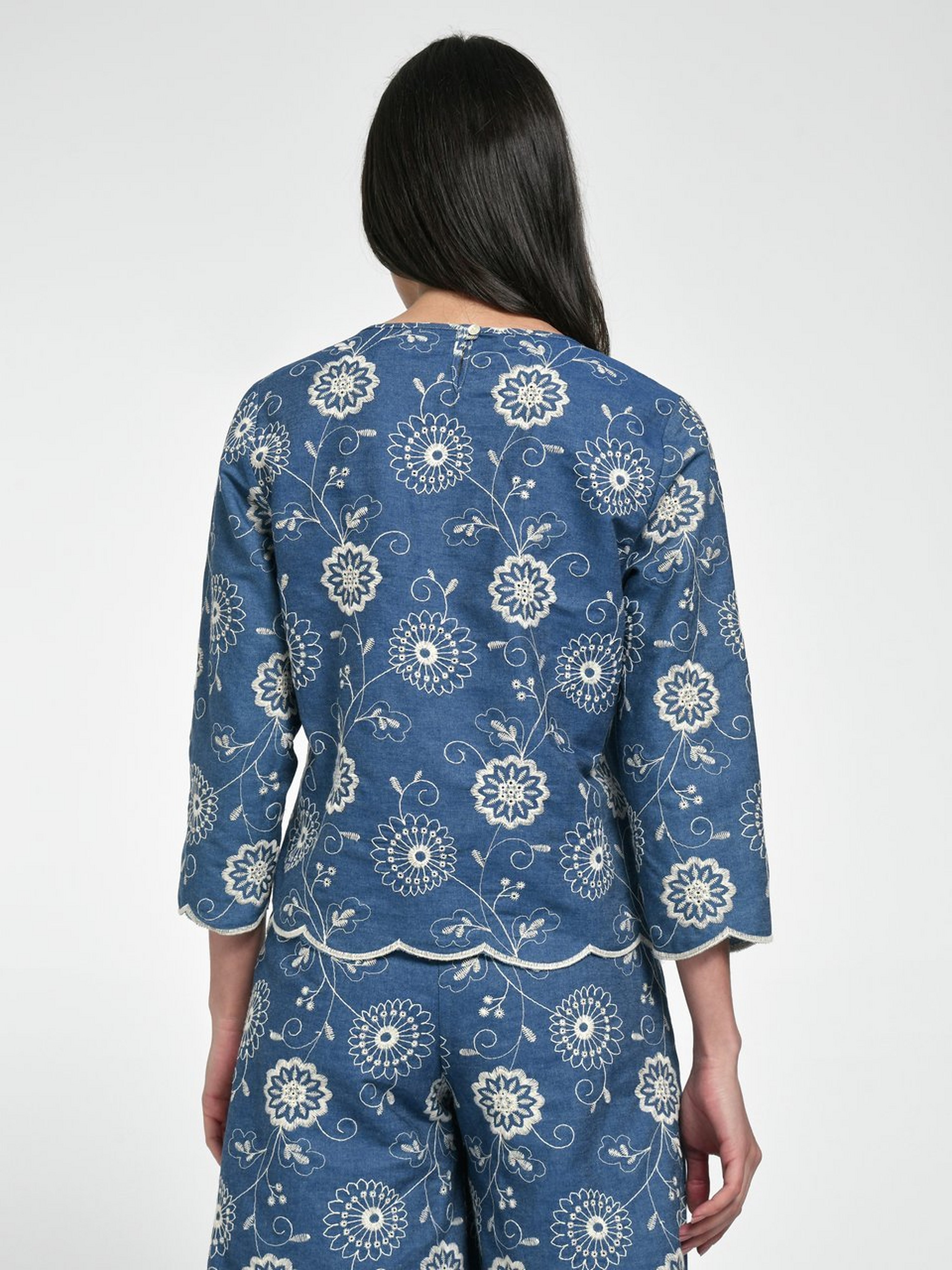 Blusen-Shirt mit 3/4-Arm