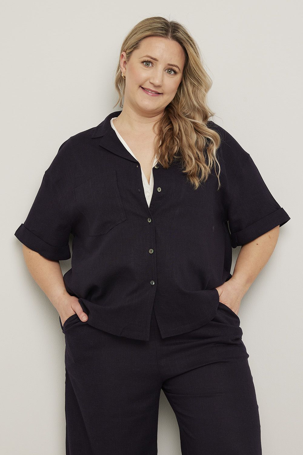 Kortermet bluse Nelia