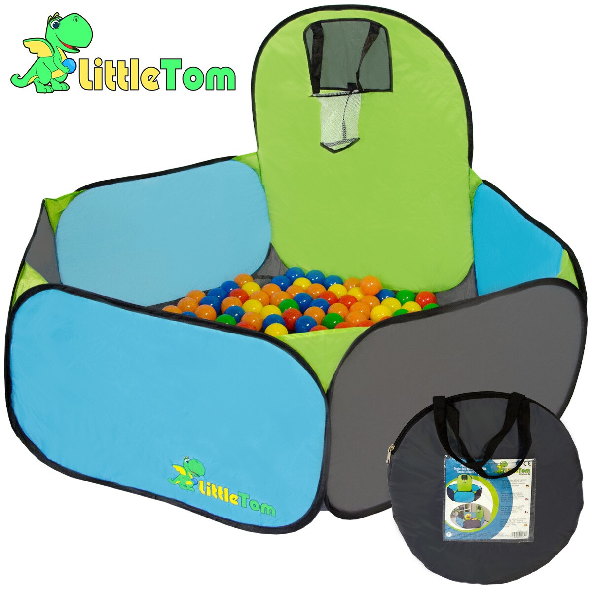 LittleTom Spielzelt Popup Kinder Party Zelt Pool Bällebad-Pool Pumba