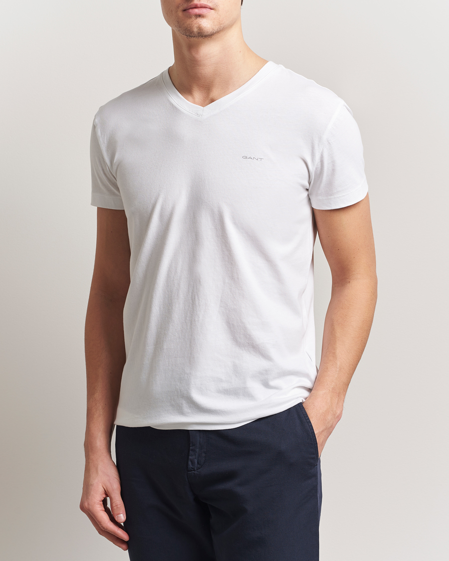 GANT 2-Pack V-Neck T-shirt Black/White