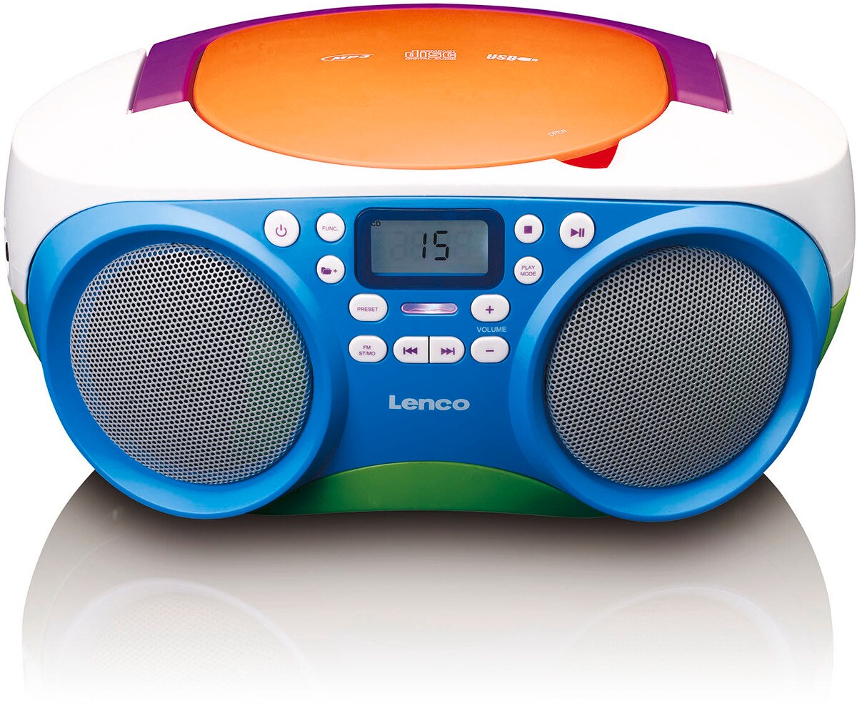 LENCO SCD-41 CD-Player für Kinder mit USB, bunt