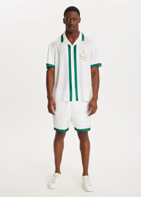 Korte broek satijn off-white (WIT.O)