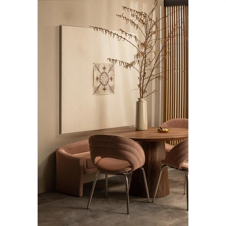 WOOOD Limit Eetkamertafel - Mangohout - Walnoot - 76x130x130