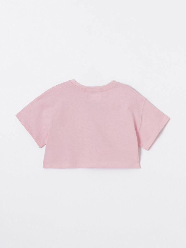 Camiseta rosa com estampa do Garfield da Nickelodeon