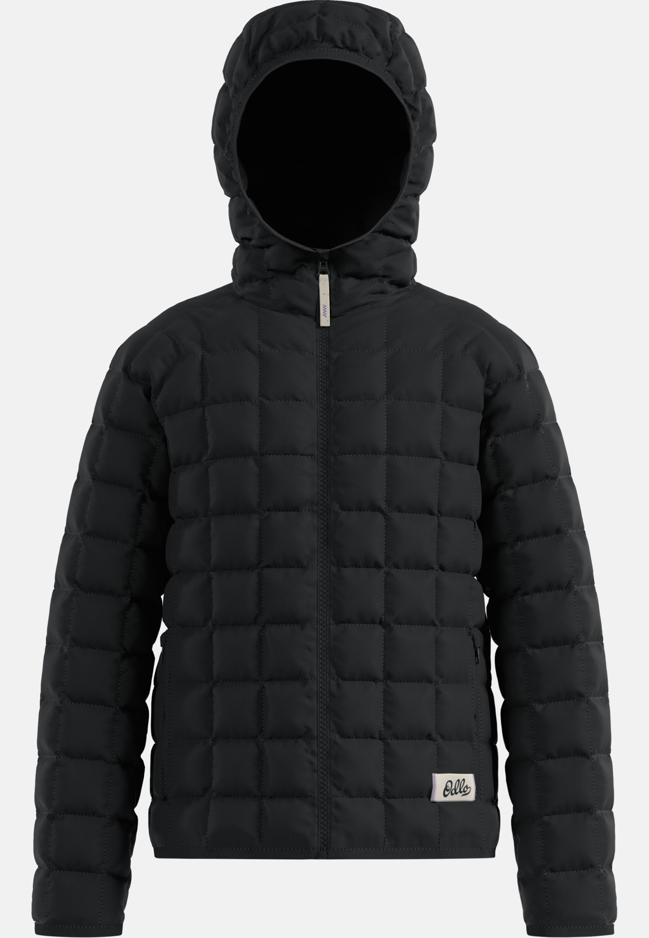 Winddichte Adventurer Isolationsjacke mit Kapuze für Kinder in black