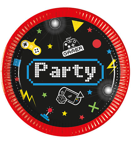 Decorata Party Pappteller - 8er-Pack - 23 cm - Gaming Party