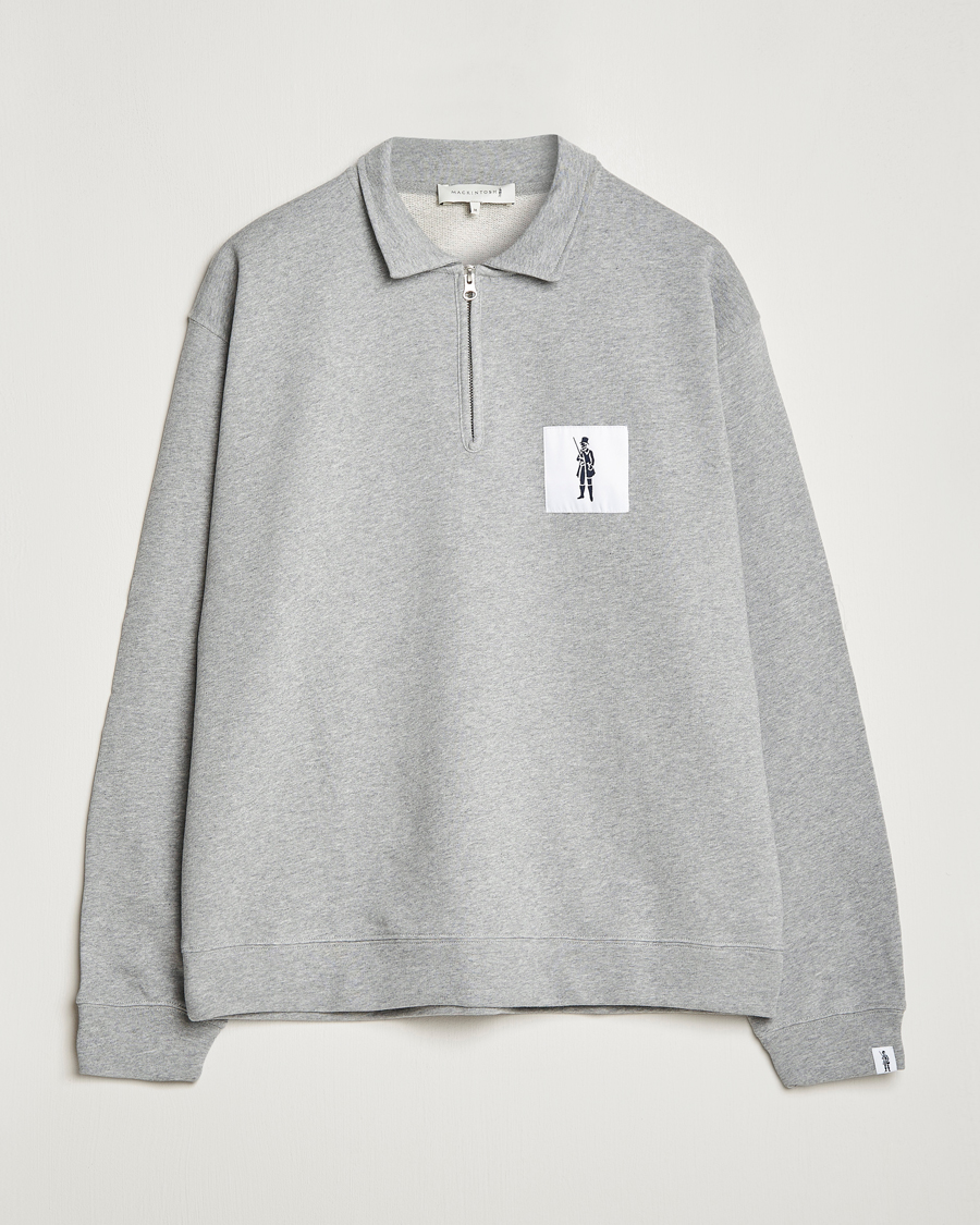 Mackintosh Dandyman Zip Sweat Grey Melange