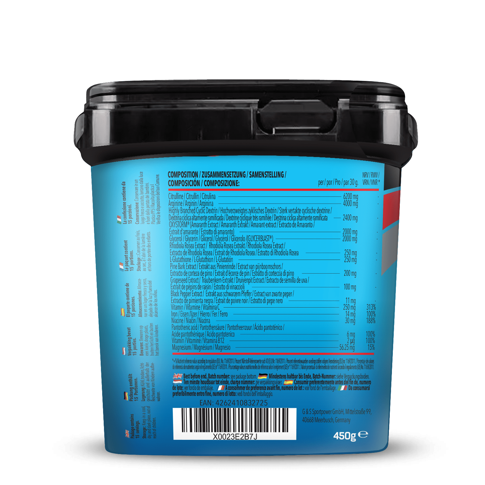 Bodybuilder Pump Pre Workout (450g)