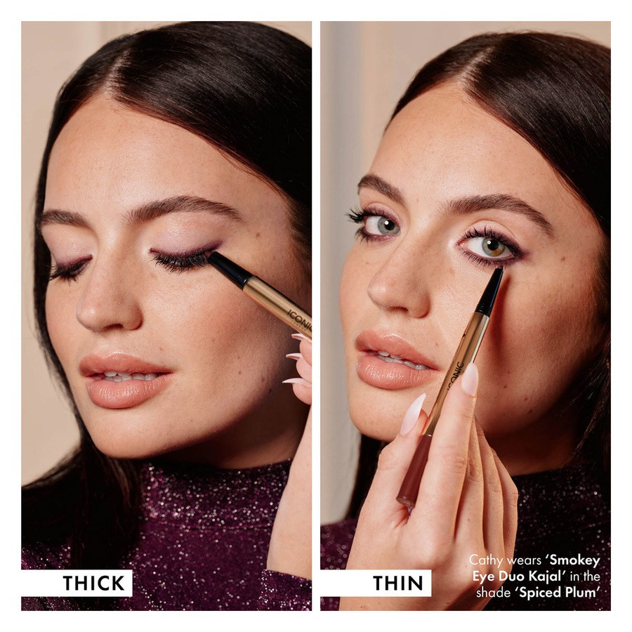 Iconic London Eyeliner Duo Smokey Eye Spiced Plum 1,1g