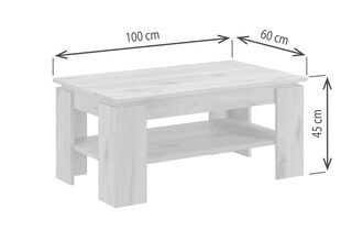 Couchtisch TITAN 100 x 60 cm weiß
