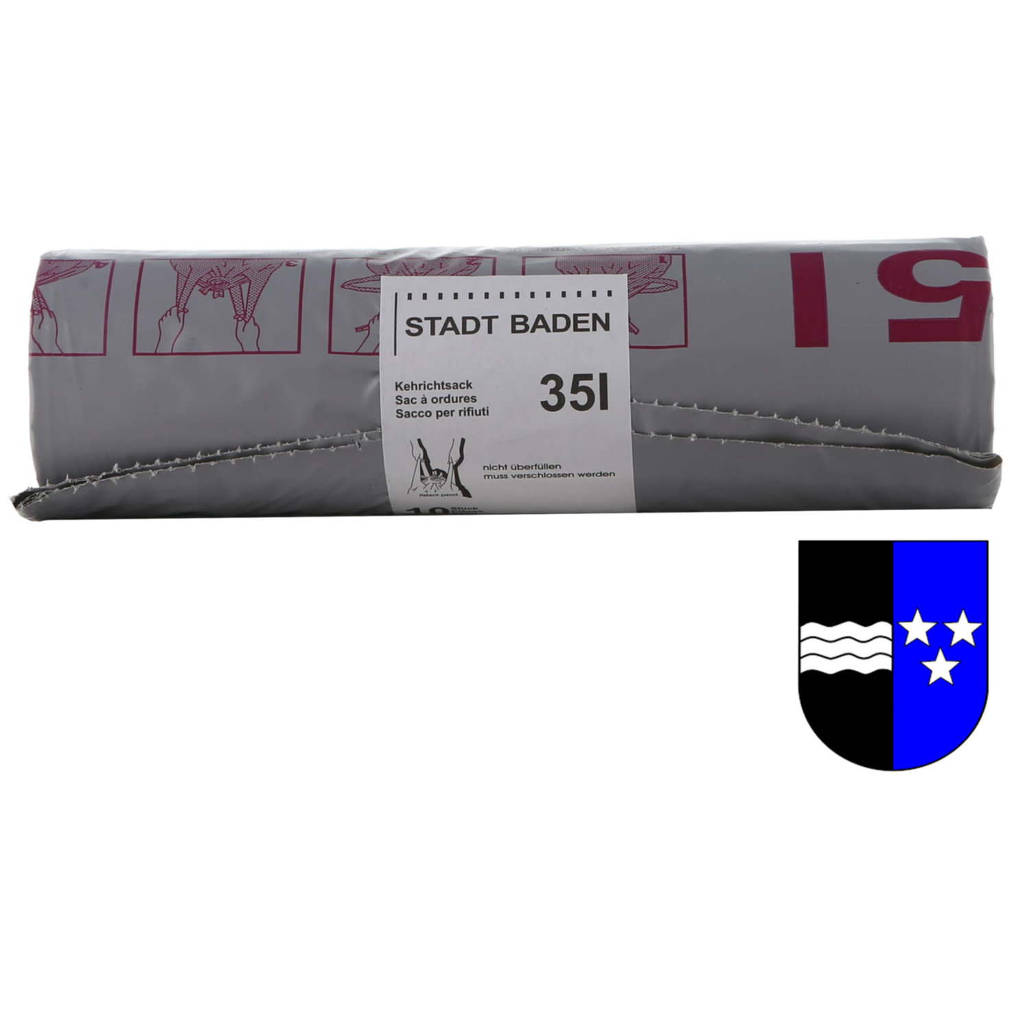Gebührenkehrichtsack Baden 35L 10 Stück