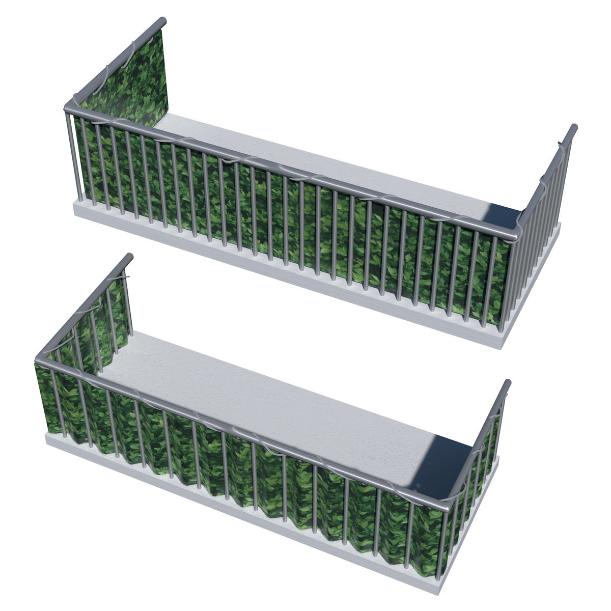 Balkonoverkapping tectake weerbestendig en eenvoudig te reinigen 600 x 75 cm