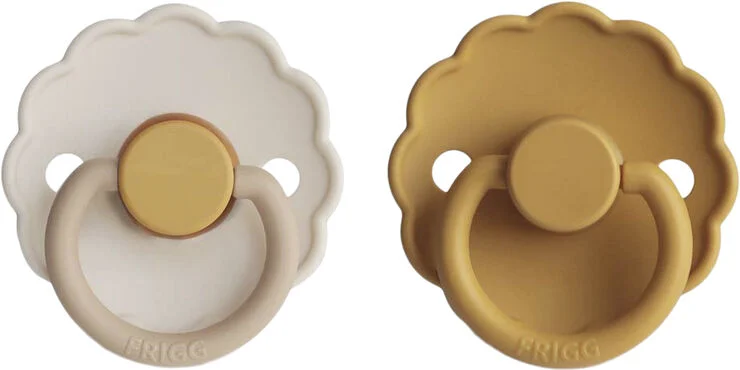 Frigg FRIGG Daisy runde sutter i latex 2-pak str. 2 - Chamomile/Honey gold Chamomile/honey gold