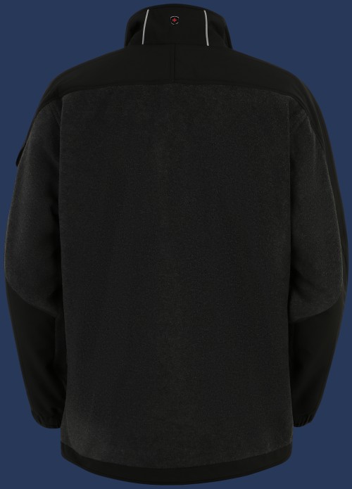 Jet-Jacke MicroFleece, Melange/Schwarz