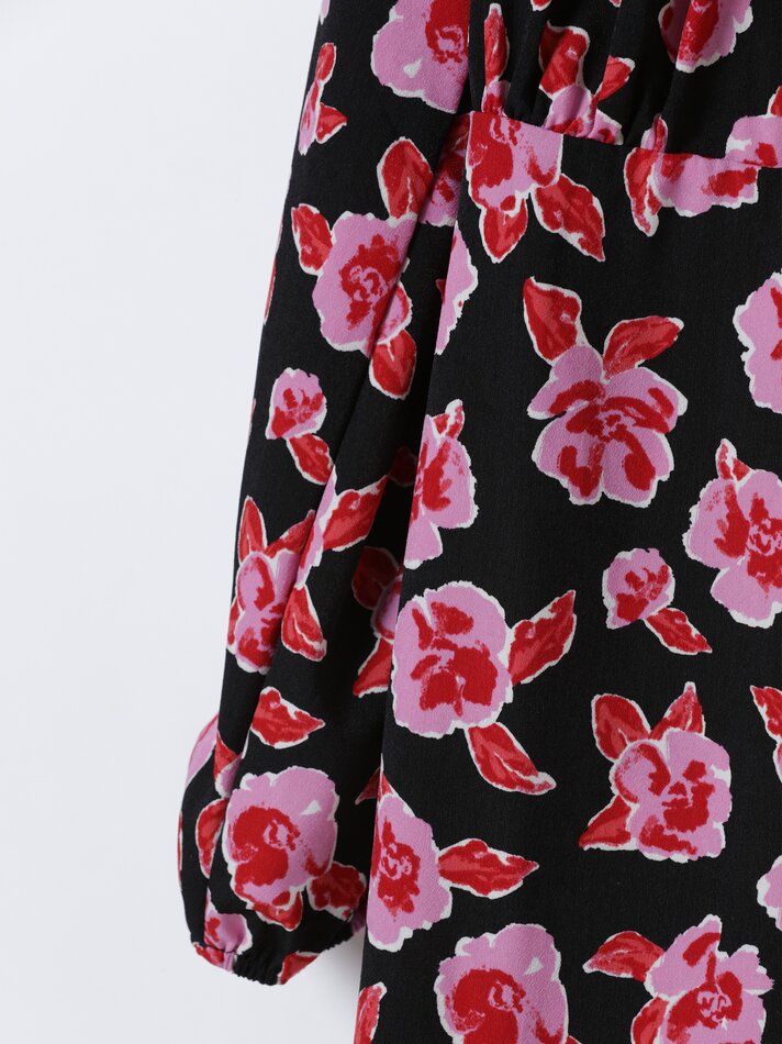 Vestido curto envelope - Tons de rosa