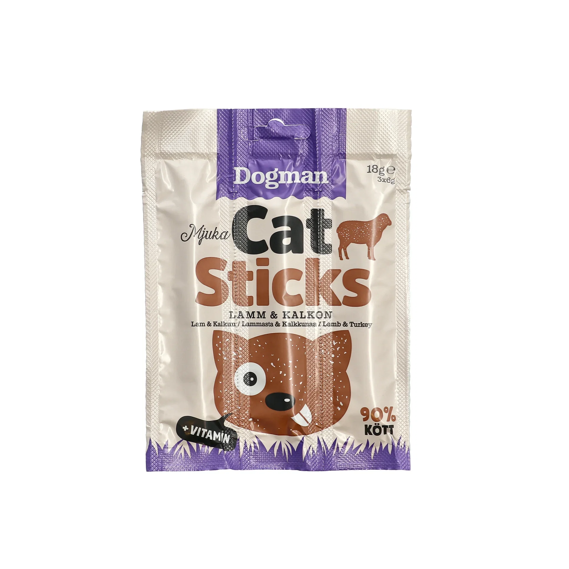 Dogman Dogman Cat sticks Kalkun/lam 3 pk