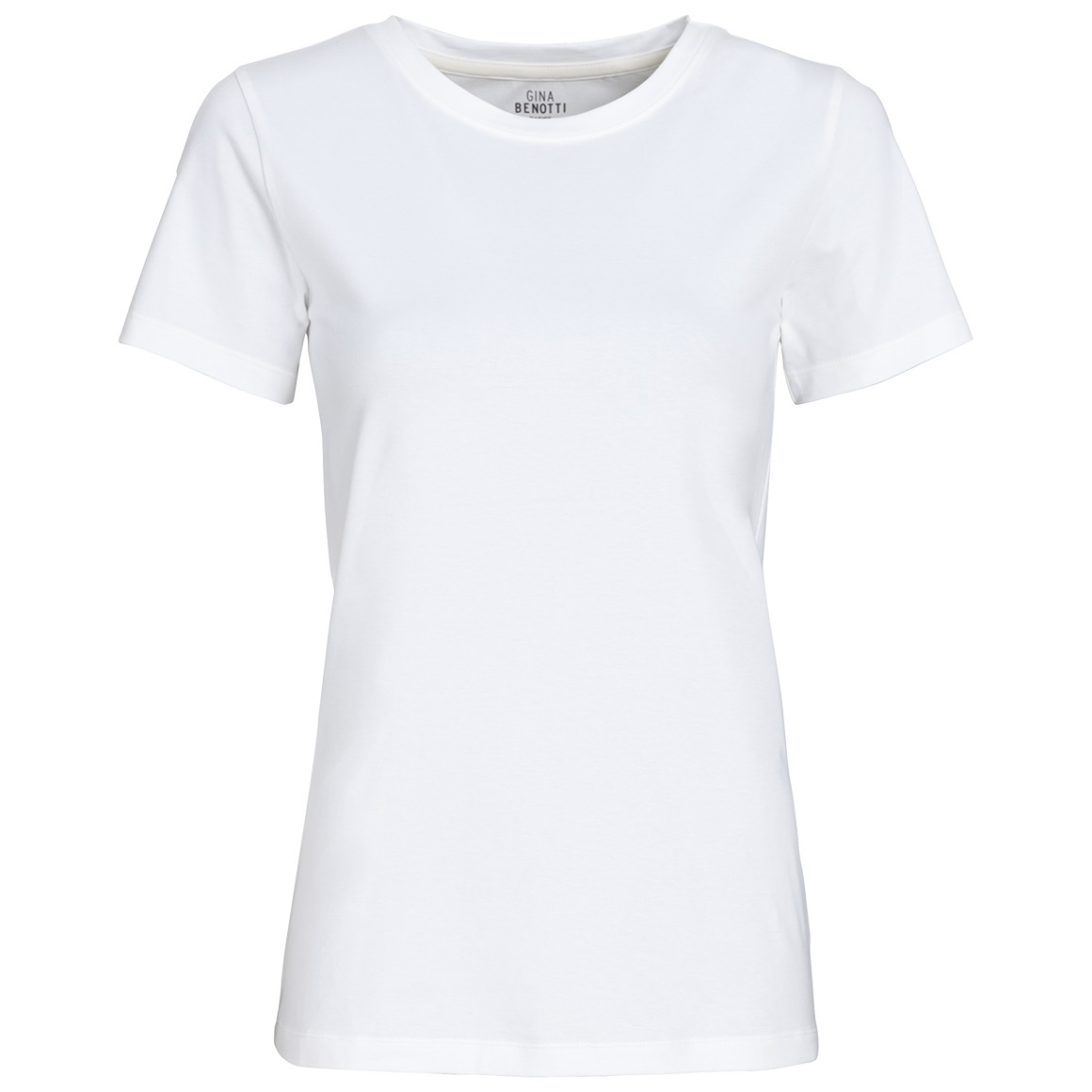 Gina Benotti Damen T-Shirt im Basic-Look weiss