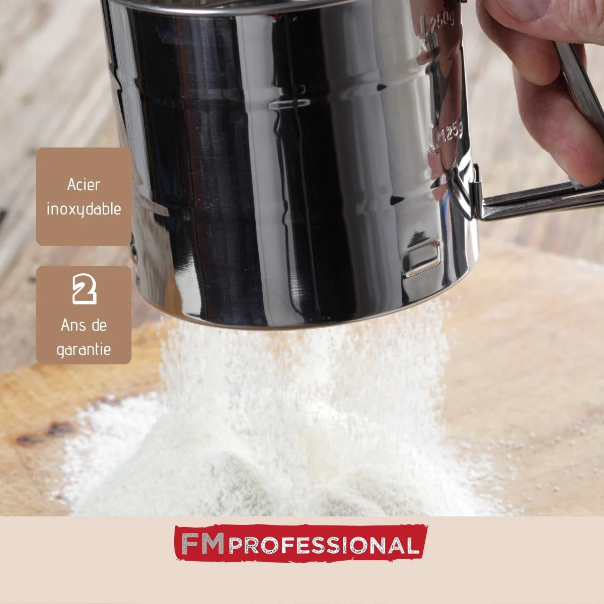 Tamis de farine en inox FM Professional