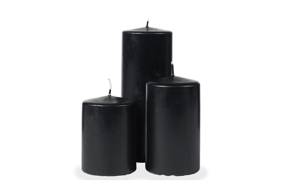 Kubbelys 3pk Sort. Ø:7 H:10/15/20 cm