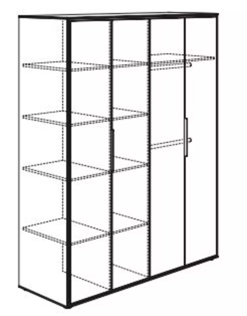 Kleiderschrank Lieven 166 x 204 cm