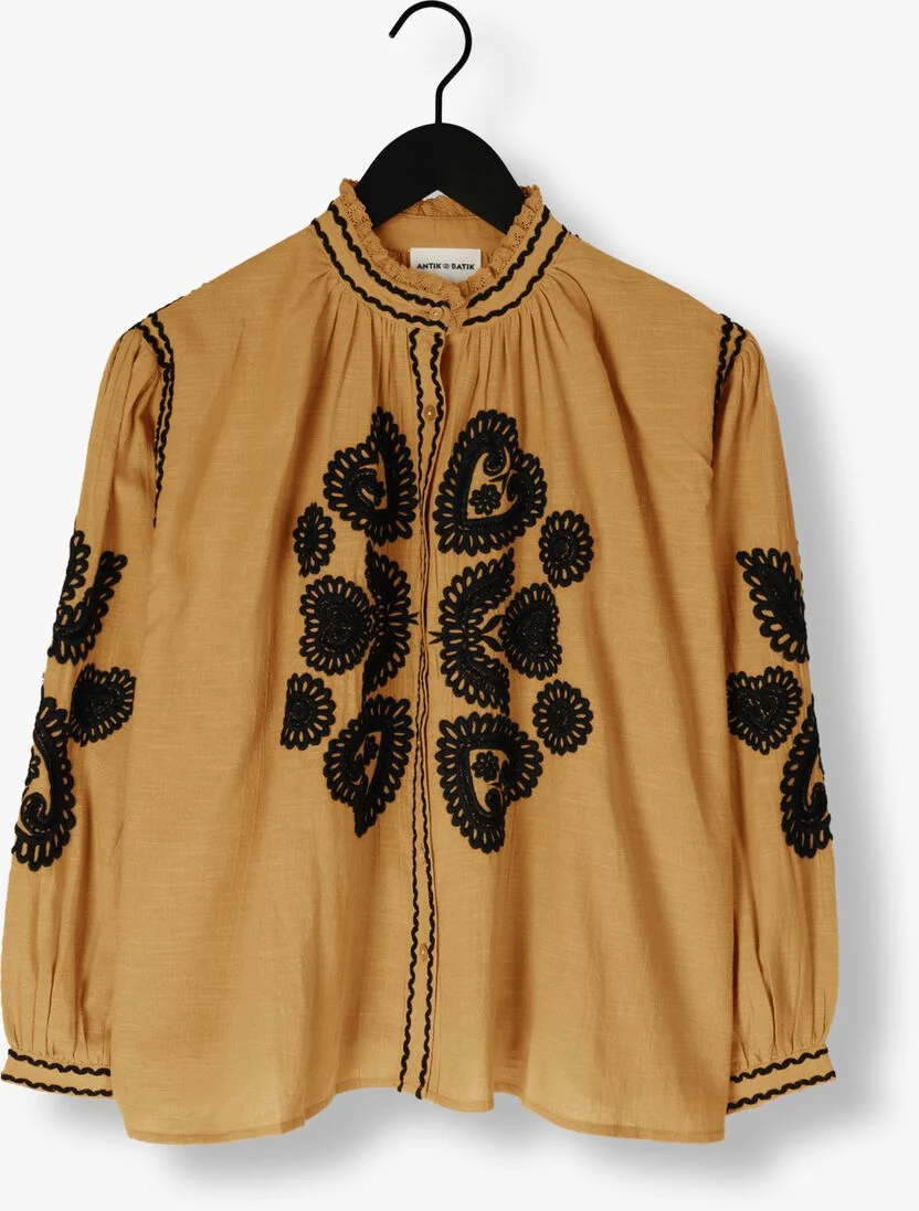 ANTIK BATIK camel antik batik blouse robby blouse