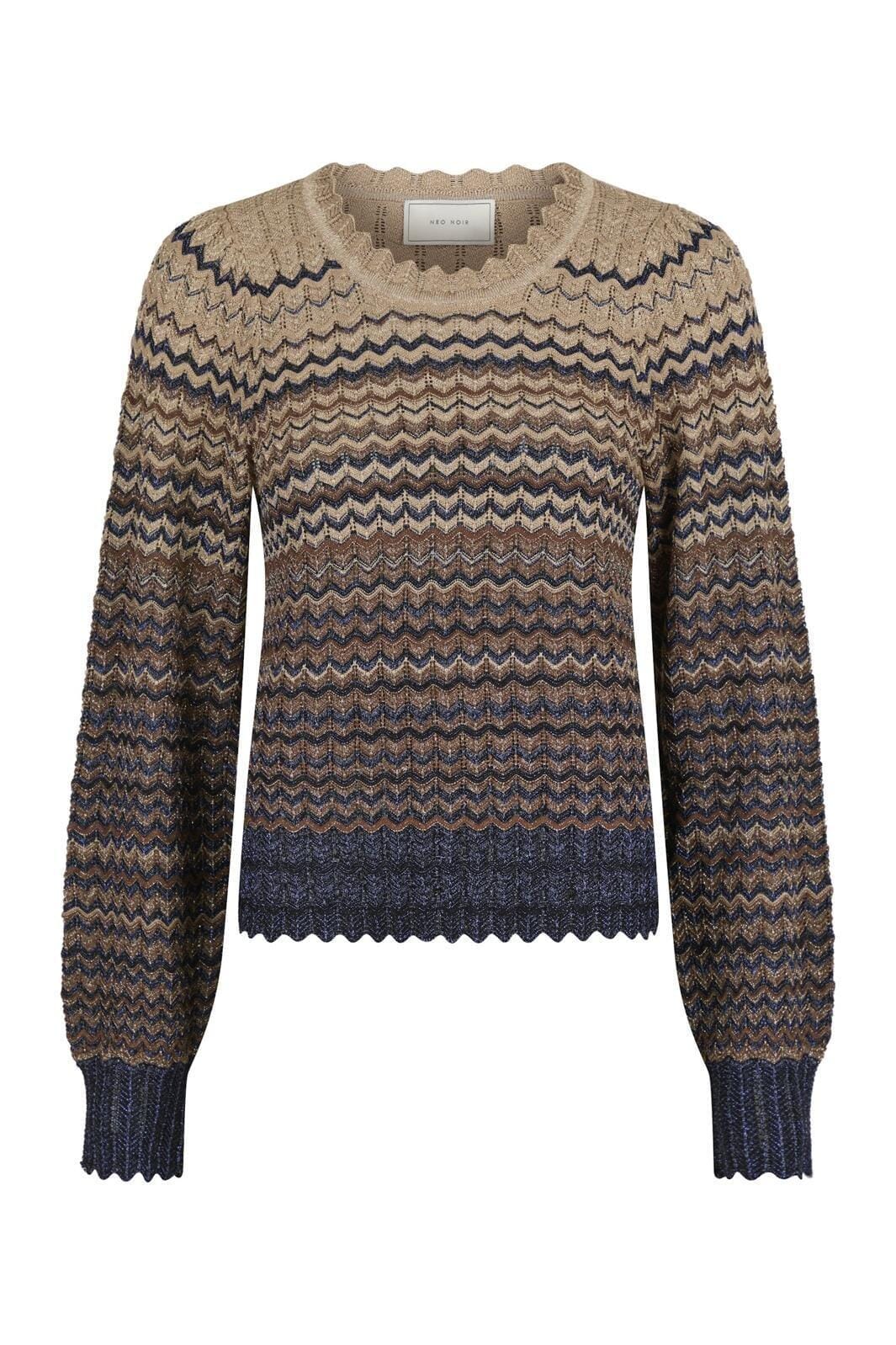 Neo Noir Dito Chevron Knit Blouse