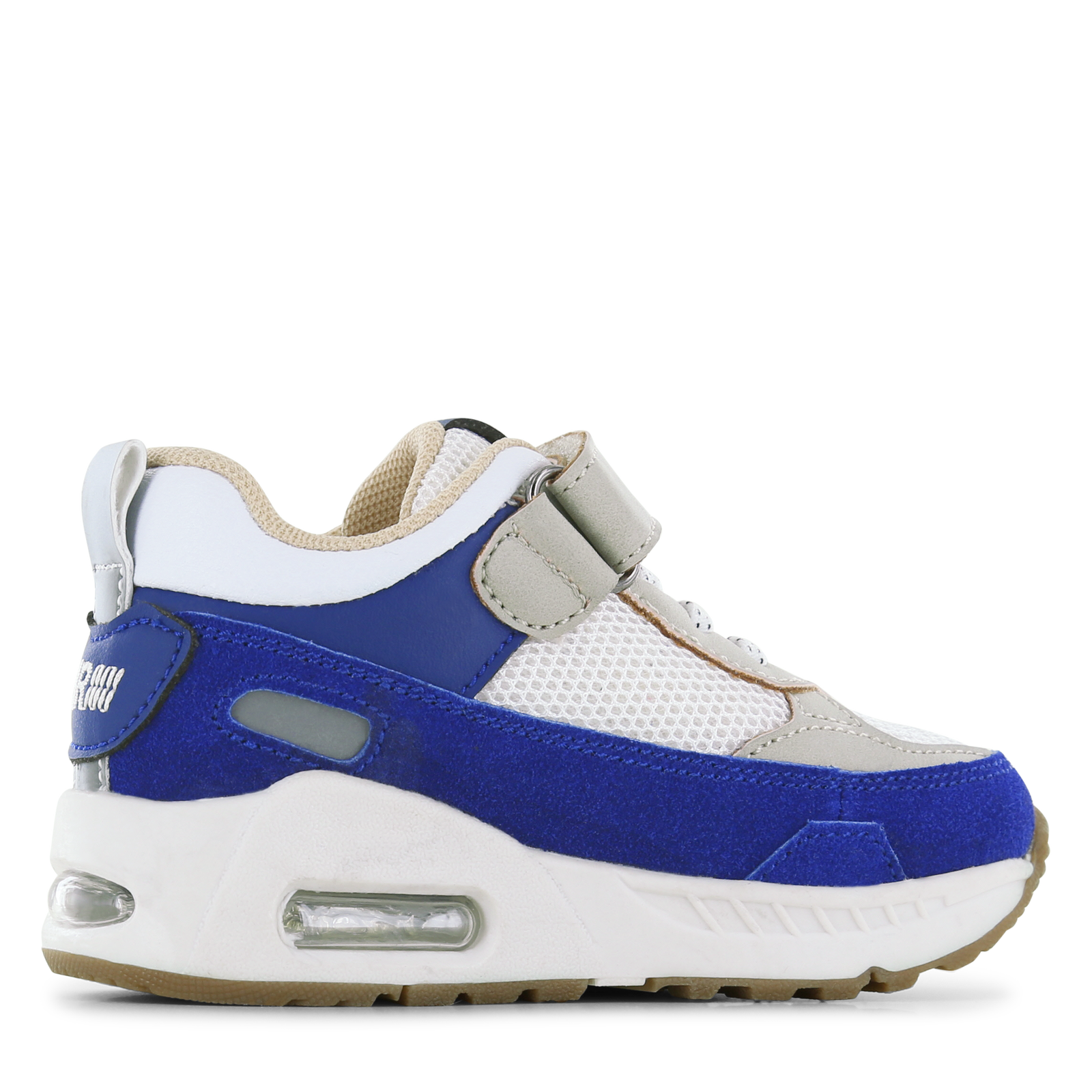 Shoesme wit met blauwe sneaker Microleer | Jongens schoenen
