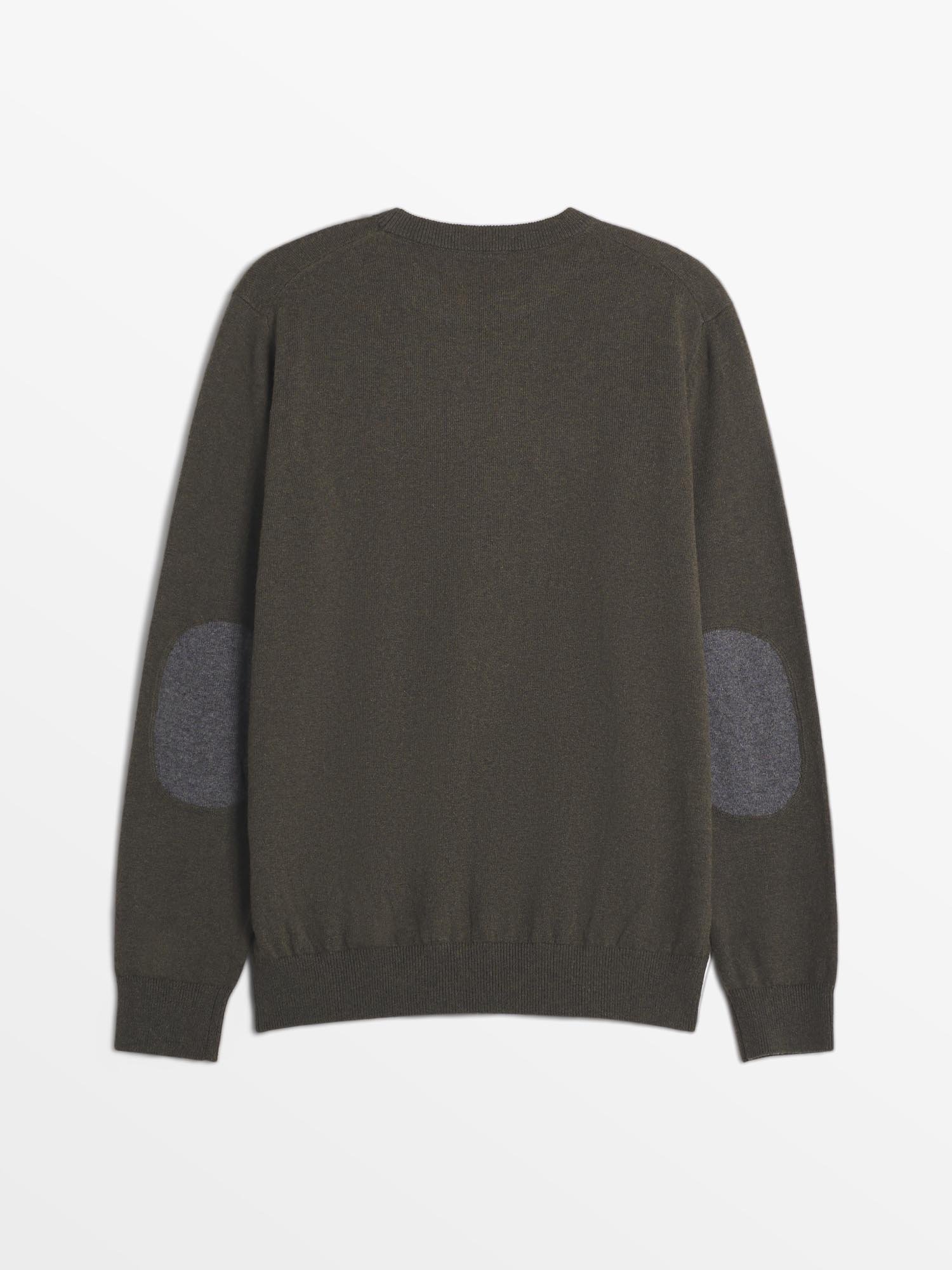 Pull Homme Col Rond Laine Coton Marron