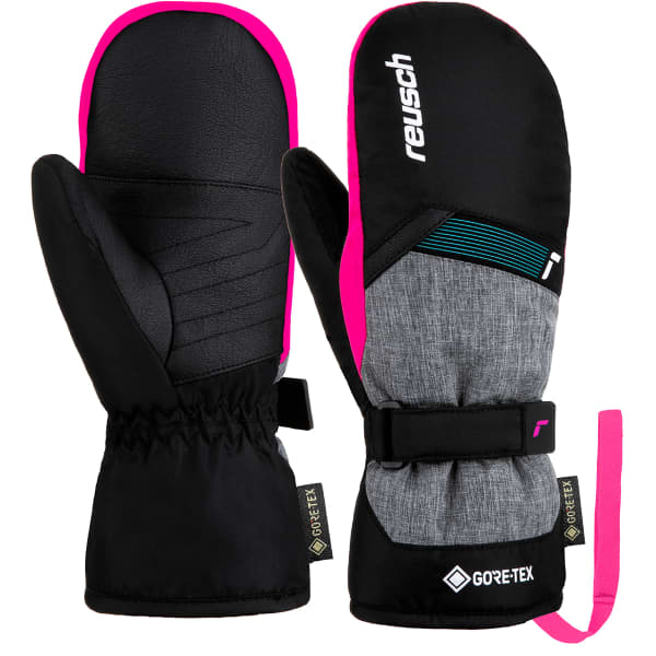 Moufle ski REUSCH FLASH GORE-TEX JR MITT BLACK/BLACK MELANGE/PINK GLO