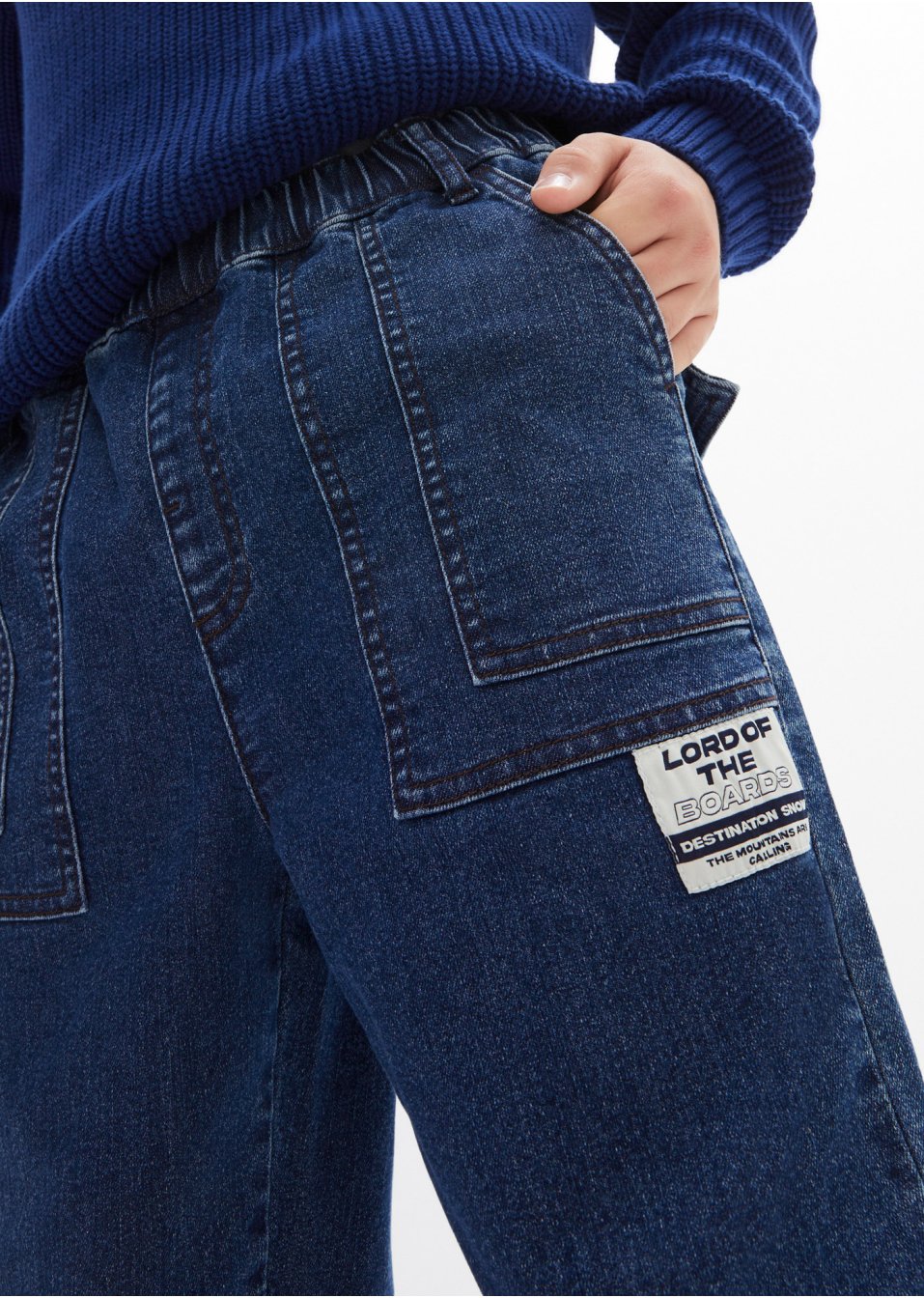 Pantalon taille extensible garçon, Loose Fit