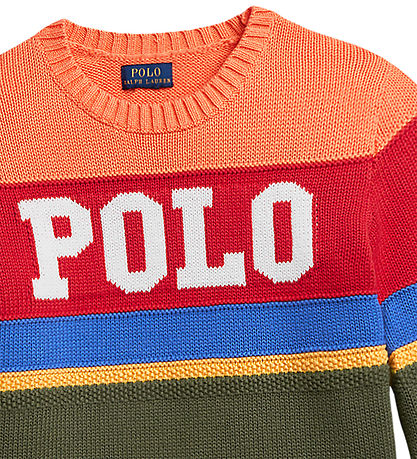 Polo Ralph Lauren Bluse - Strik - Sa - Farm Olive m. Striber