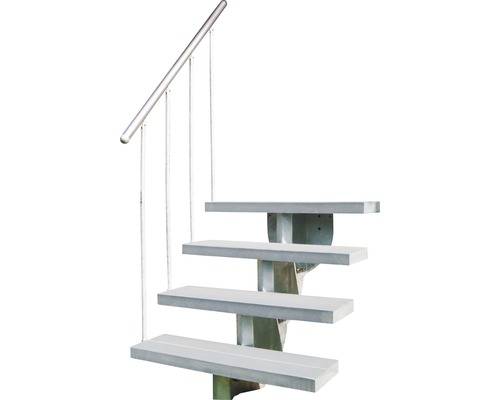 Enkele trede voor Pertura Petros Trimax grijs voor eenvoudige onderbouw 80 x 22 x 4 cm