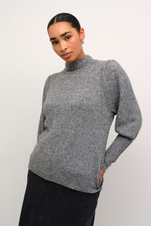 Kaffe KAamelia Knit Pullover Grey melange