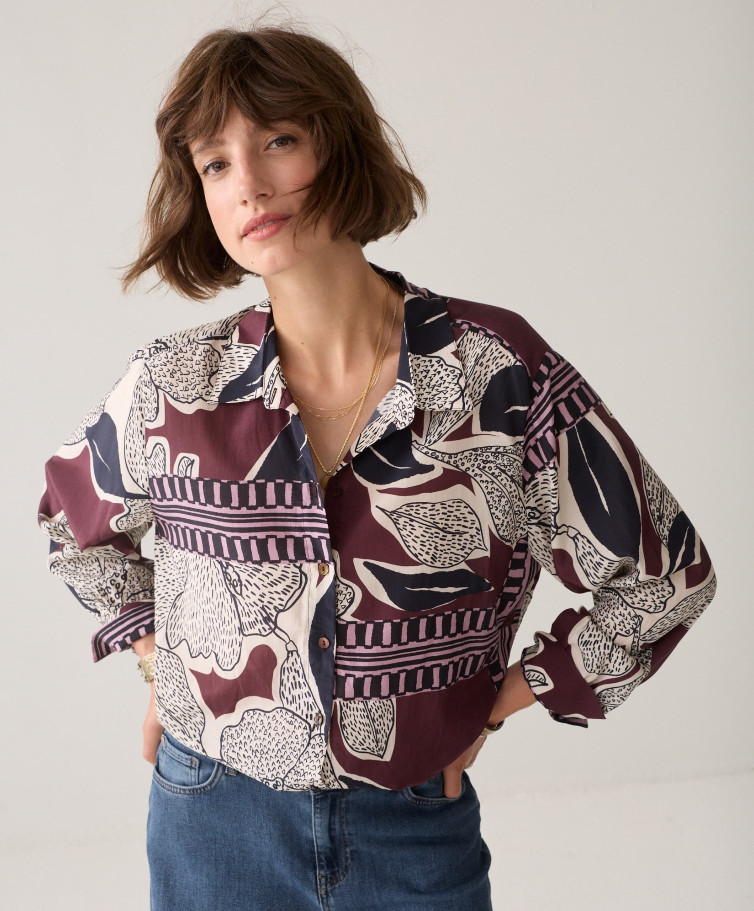 Summum Woman Dames blouse bordeaux